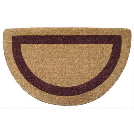NEDIA HOME Nedia Home O2054 Single Picture - Brown Frame 22 x 36 In. Half Round Heavy Duty Coir Doormat - Plain O2054
